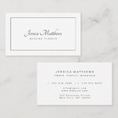 Luxe script minimaal modern visitekaartje (Voorkant / Achterkant)