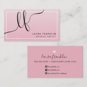LUXE SCRIPT modern minimaal initiaal logo Visitekaartje (Voorkant / Achterkant)
