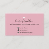 LUXE SCRIPT modern minimaal initiaal logo Visitekaartje (Achterkant)