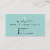 LUXE SCRIPT modern minimaal initiaal logo Visitekaartje (Achterkant)