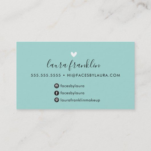 LUXE SCRIPT modern minimaal initiaal logo Visitekaartje (Achterkant)