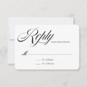 Luxe Script RSVP-kaart RSVP Kaartje (Voorkant)