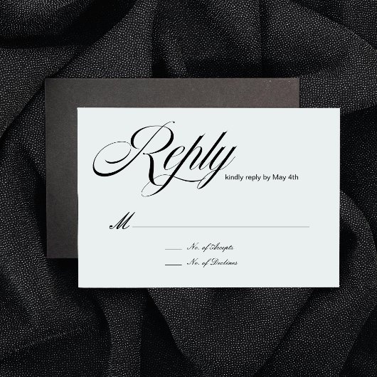 Luxe Script RSVP-kaart RSVP Kaartje