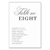 Luxe Script Seating Chart Names Elegant Wedding Kaart (Voorkant)