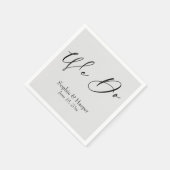 Luxe Script Simple Typografie We maken grijs Servet (Hoek)