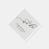 Luxe Script Simple Typografie We maken grijs Servet (Hoek)