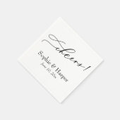 Luxe Script Simple Typography Cheers! Servet (Hoek)