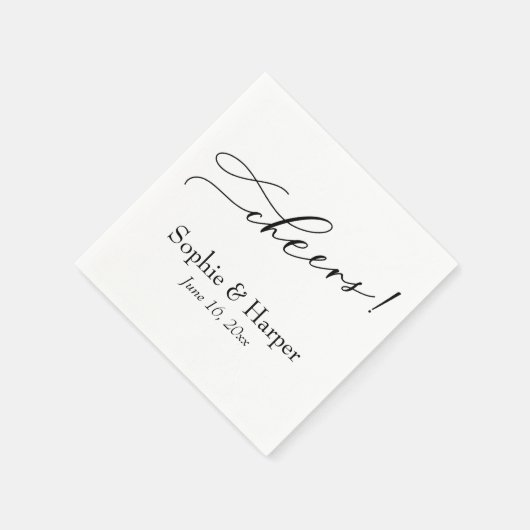 Luxe Script Simple Typography Cheers! Servet (Hoek)