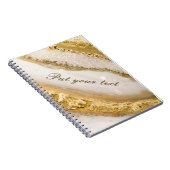 Luxe script tekst gouden marmer notitieboek (Rechterzijde)