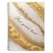 Luxe script tekst gouden marmer notitieboek (Voorkant)