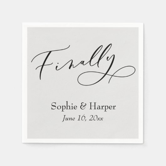 Luxe scriptlettertype eenvoudige typografie Eindel Servet (Voorkant)