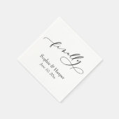 Luxe scriptlettertype Eenvoudige typografie Servet (Hoek)