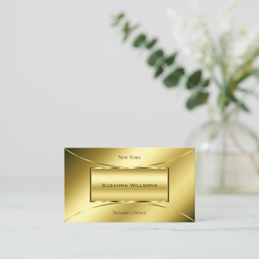 Luxe Shimmery Gold Chic Decorate Professional Visitekaartje (Staand voorkant)