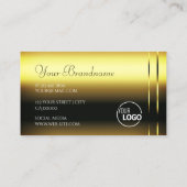 Luxe Shimmery Gold Sparkle Diamonds toevoegen Logo Visitekaartje (Achterkant)