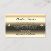 Luxe Shimmery Gouden Glitter Diamanten Visitekaartje (Achterkant)