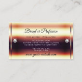 Luxe Shimmery Roos Gold Sparkle Glitter Diamonds Visitekaartje (Achterkant)