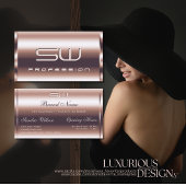 Luxe Shimmery Roos Gouden Optica en 3D Monogram Visitekaartje