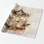 Luxe Sieraden Carrousel Kerst Inpakpapier (Uitgerold)