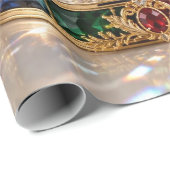 Luxe Sieraden Carrousel Kerst Inpakpapier (Rol Hoek)