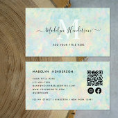 Luxe sieraden Opal QR Code Social Media Monogram Visitekaartje