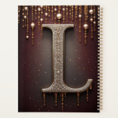 Luxe sierletter L monogram met glitters Planner (Achterkant)