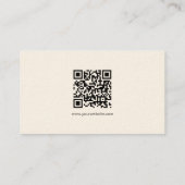 Luxe Signature Cream Modern Eenvoudige Sjabloon Visitekaartje (Achterkant)