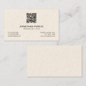Luxe Signature Cream Modern Simple Professional Visitekaartje (Voorkant / Achterkant)