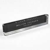 Luxe Silver Classy Executive Business Gift Naambordje