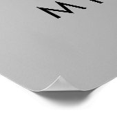 Luxe Silver Confetti Rain Pattern Poster (Hoek)