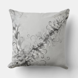 Luxe Silver Embellished Throw Pillow Kussen