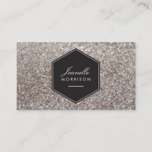 Luxe Silver Glitter Beauty Visitekaartje