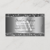 Luxe Silver Glitter Lichtgevende Sterren en Initia Visitekaartje (Achterkant)