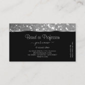 Luxe Silver Glitter Lichtgevende Sterren en Logo Visitekaartje (Achterkant)