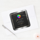 Luxe Silver Glitter Lijst Product Label en Logo (Envelop)