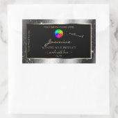 Luxe Silver Glitter Lijst Product Label en Logo (Tas)