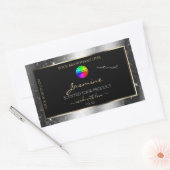 Luxe Silver Glitter Lijst Product Label en Logo (Envelop)