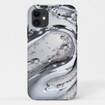 Luxe Silver Glitter Water - Glitter Hoesje