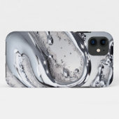 Luxe Silver Glitter Water - Glitter Hoesje (Achterkant (horizontaal))