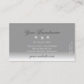 Luxe Silver Gray Ombre Sparging Diamonds Elegant Visitekaartje (Achterkant)