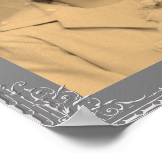 Luxe Silver-grens lijst aangepast poster foto (Hoek)