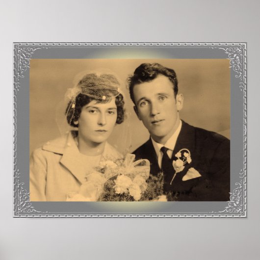 Luxe Silver-grens lijst aangepast poster foto (Voorkant)