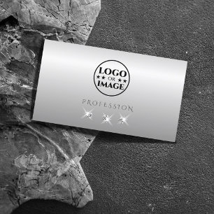 Luxe Silver Grey Ombre Sparging Diamonds Voeg Logo Visitekaartje