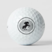 Luxe Silver Horseback Golf Balls Golfballen (Voorkant)