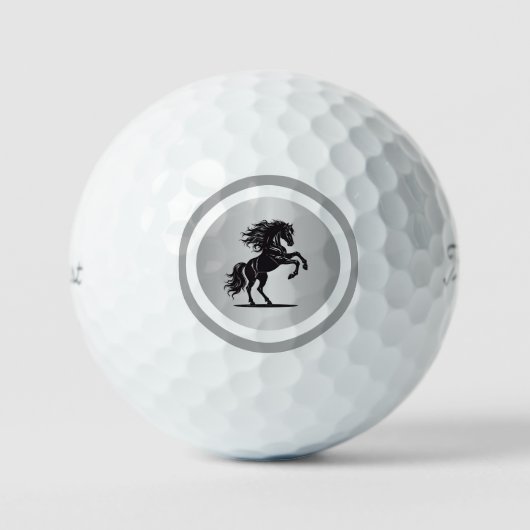 Luxe Silver Horseback Golf Balls Golfballen (Voorkant)