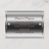 Luxe Silver Roos Gold Sparkle Glitter Diamonds Visitekaartje (Achterkant)