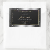 Luxe Silver Sparkle Glitter Lijst Productlabel Rechthoekige Sticker (Tas)