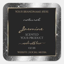 Luxe Silver Sparkle Glitter Lijst Productlabel