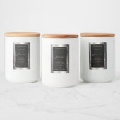 Luxe Silver Sparkle Glitter Lijst Productlabel Voedselcontainer Etiket (Flessen)