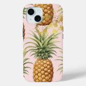 Luxe Sinaasappel, roze en gouden ananasfruit Case-Mate iPhone Case (Achterkant)
