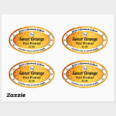 Luxe Sinaasappel Sparkle Glitter Product Labels Lo (Vel)